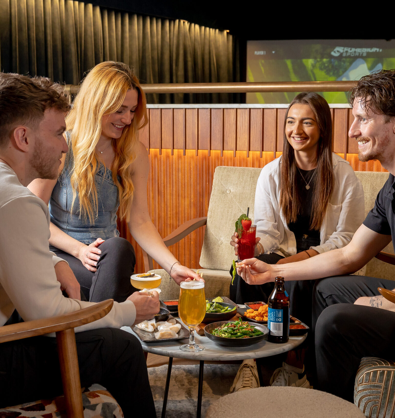 Friends eating out