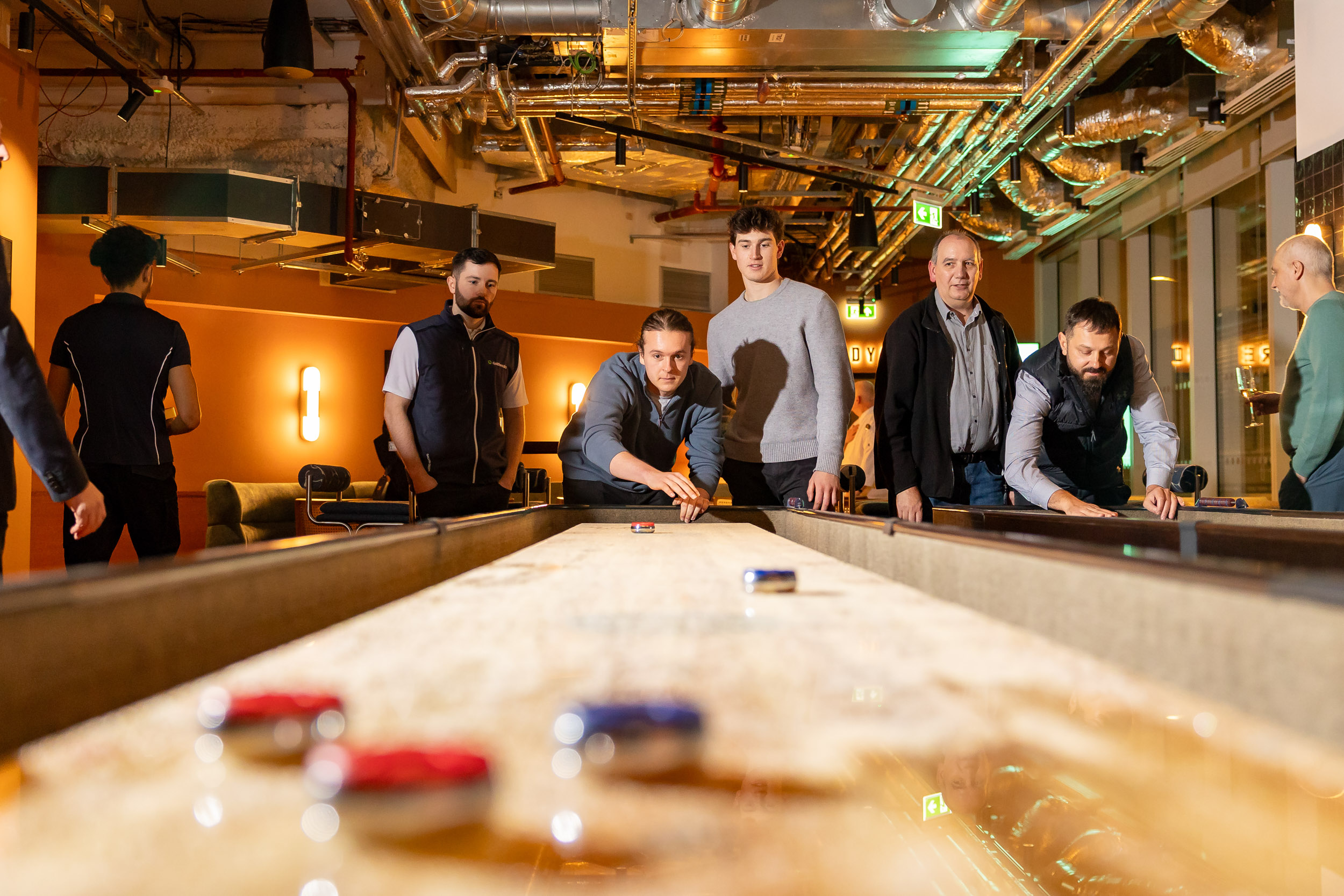 Shuffleboard at Pitch Wharf - Canary Wharf