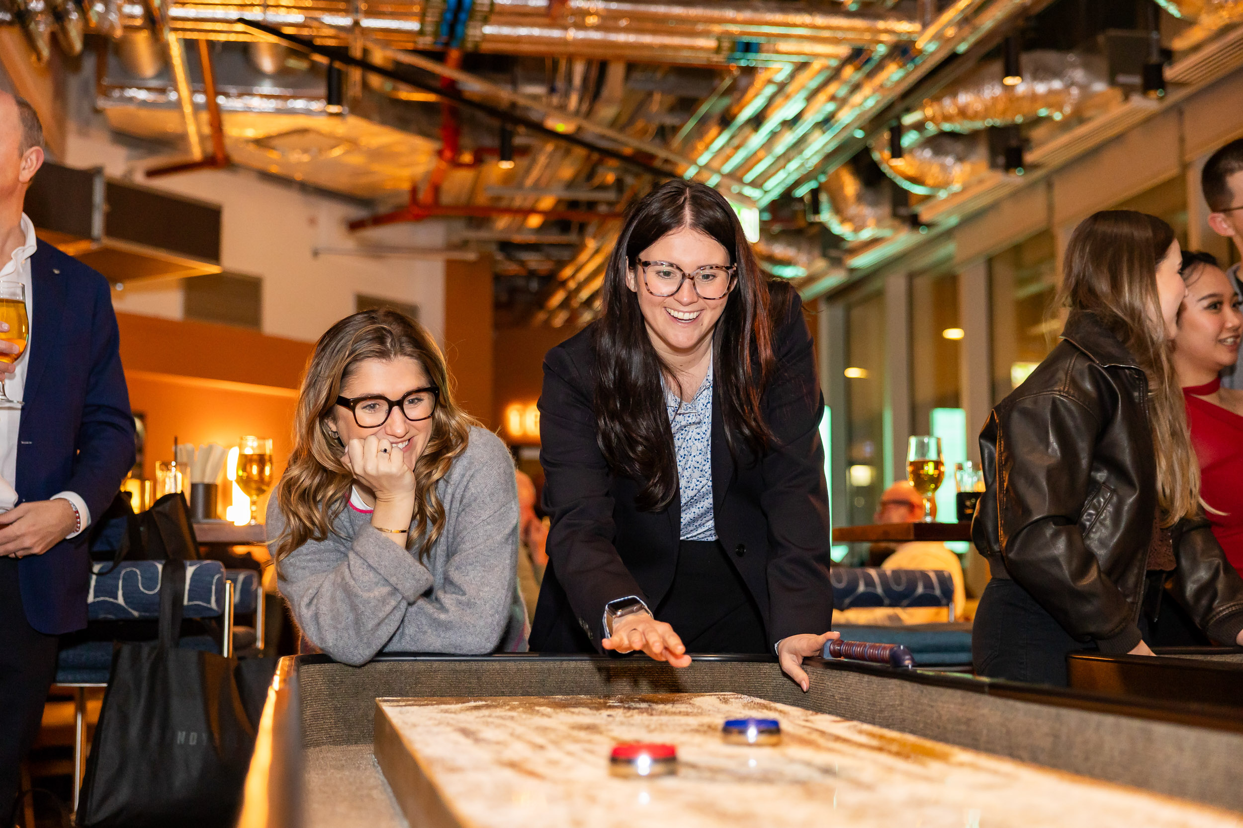 Shuffleboard at Pitch Wharf - Canary Wharf